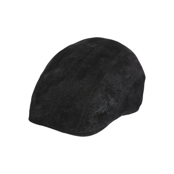 fiebig Kilian Flatcap Pigskin mit Baumwollfutter | Schirmmütze aus Leder für das ganze Jahr | Lederkappe mit Schirm