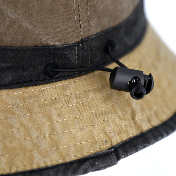 Bucket Hat Washed Cotton | Fischerhut mit Kordelzug