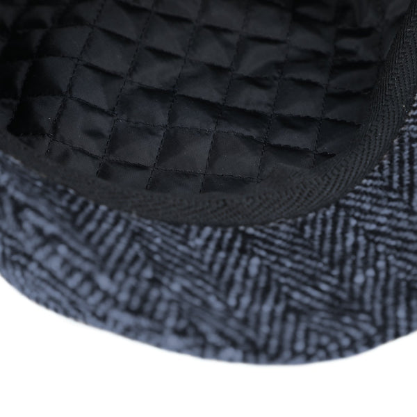 Flatcap Herringbone mit Ohrenschutz | Fischgrät Schirmmütze Made in Italy