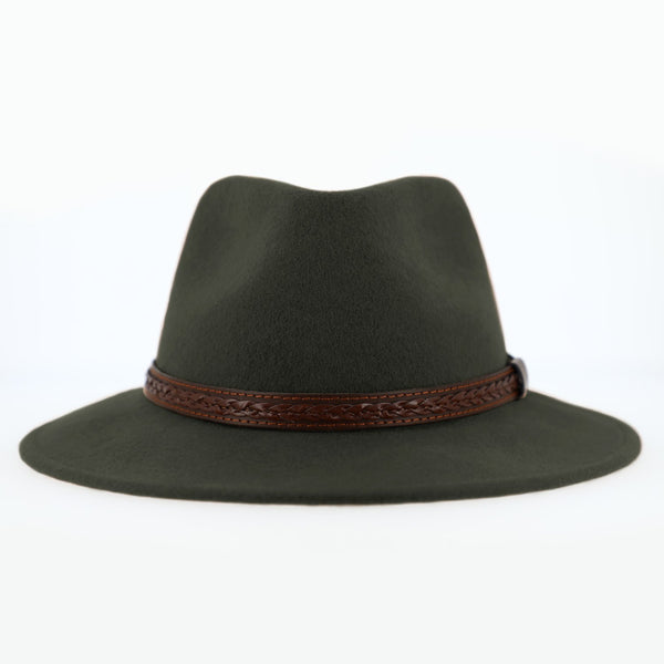 Edison Traveller mit Kunstlederband | Filzhut aus 100% Wolle Made in Italy