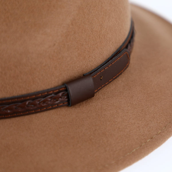 Edison Traveller mit Kunstlederband | Filzhut aus 100% Wolle Made in Italy