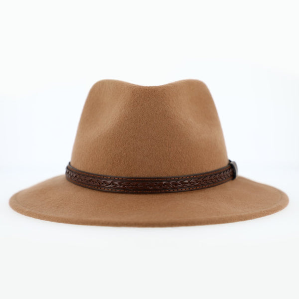 Edison Traveller mit Kunstlederband | Filzhut aus 100% Wolle Made in Italy