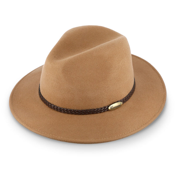 Casual Traveller mit geflochtenem Lederband | Filzhut aus 100% Wolle Made in Italy