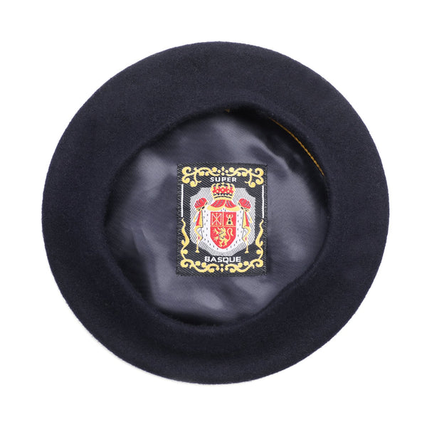 Barett aus 100% Schurwolle mit Innenfutter & Emblem | Made In Italy
