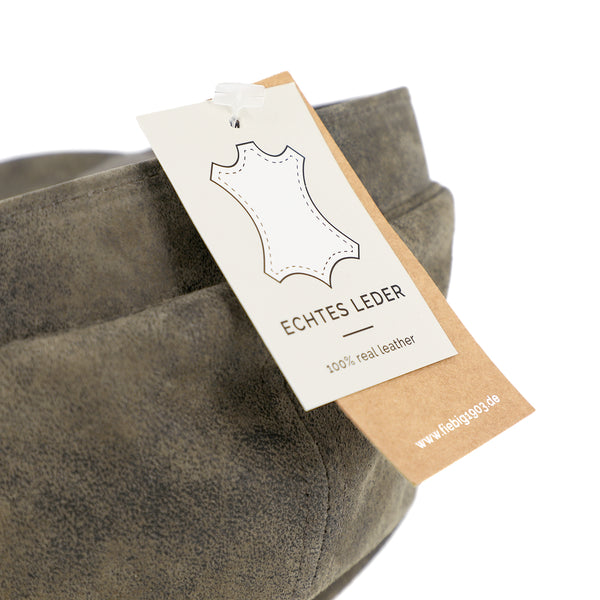 fiebig Kilian Flatcap Pigskin mit Baumwollfutter | Schirmmütze aus Leder für das ganze Jahr | Lederkappe mit Schirm