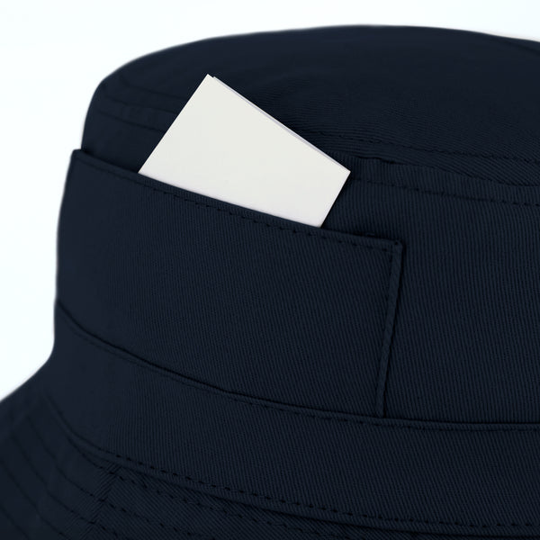 fiebig Fischerhut aus Baumwolle | Unisex Outdoorhut mit Taschen & Reißverschlussfach | Bucket Hat in vielen Farben & Größen