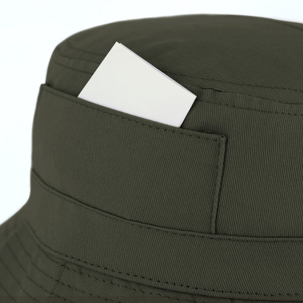 fiebig Fischerhut aus Baumwolle | Unisex Outdoorhut mit Taschen & Reißverschlussfach | Bucket Hat in vielen Farben & Größen