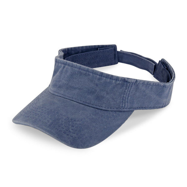 fiebig Juno Visor mit Klettverschuss | One Size Sommercap in vielen Farben aus 100% Baumwolle | Unisex Sommerkappe mit verstellbarem Innenband
