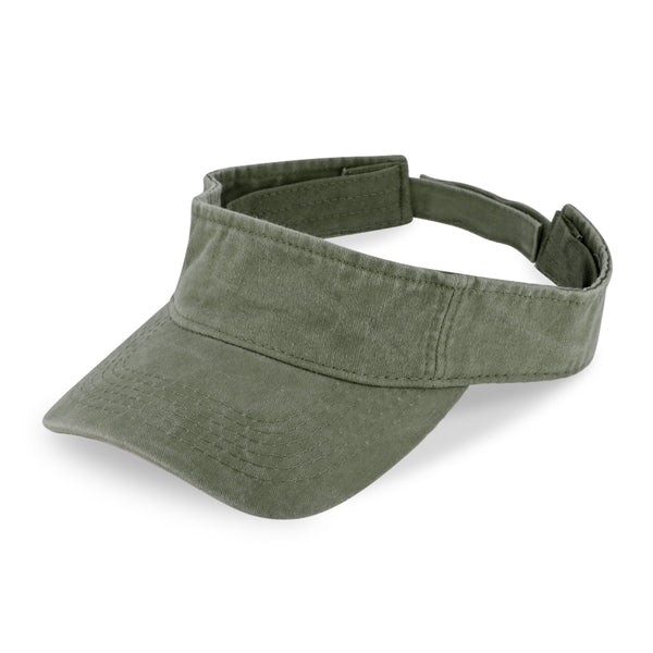 fiebig Juno Visor mit Klettverschuss | One Size Sommercap in vielen Farben aus 100% Baumwolle | Unisex Sommerkappe mit verstellbarem Innenband