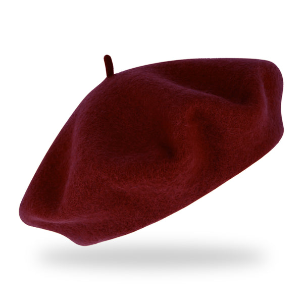 fiebig Baske aus 100% reiner Wolle | Barett in One Size & Woll Qualität | Wollbaske in vielen Farben