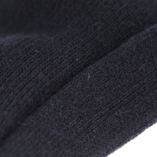 Strickbaske mit Umschlag | Barett Made in Italy