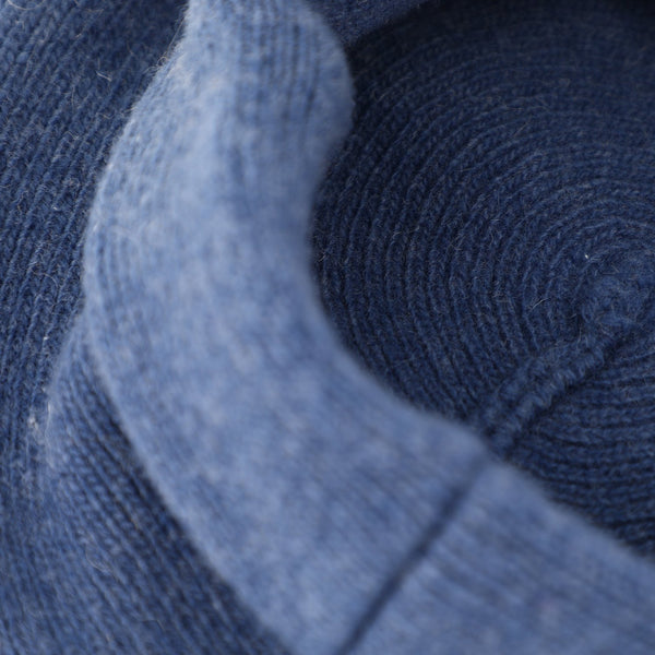 Strickbaske mit Umschlag | Barett Made in Italy