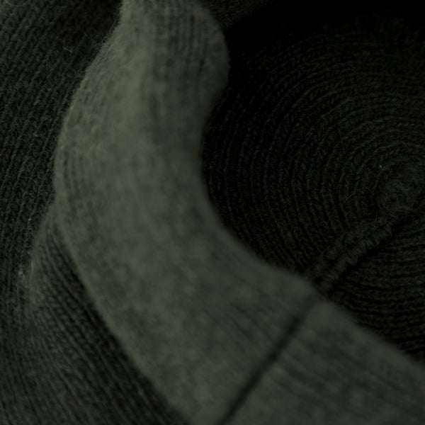 Strickbaske mit Umschlag | Barett Made in Italy