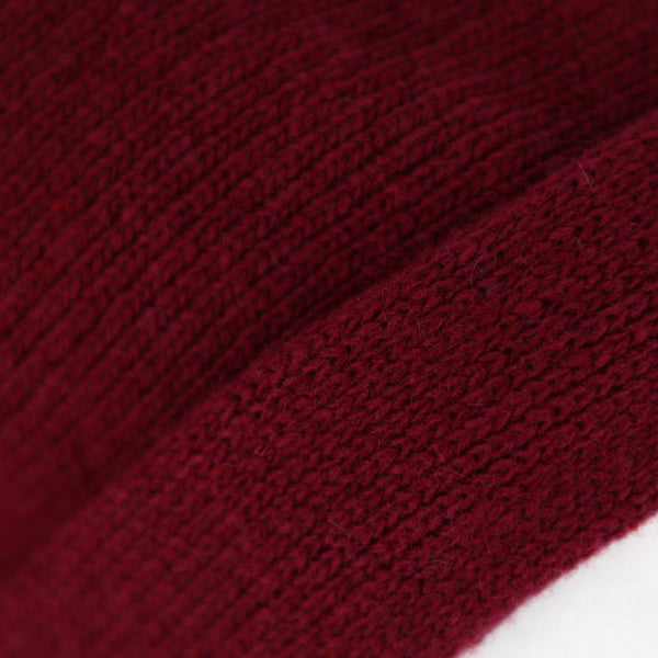 Strickbaske mit Umschlag | Barett Made in Italy
