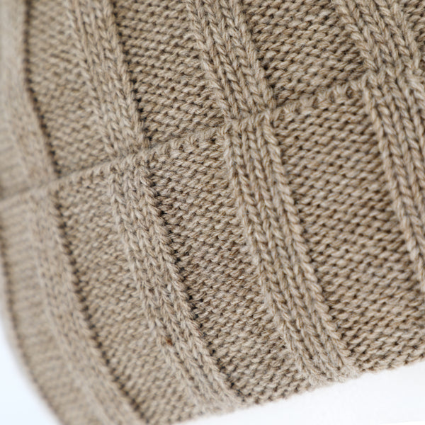 fiebig Strickmütze mit Kunstfell Bommel | Mütze aus Wolle mit Fleece-Futter | Beanie Made in Europe