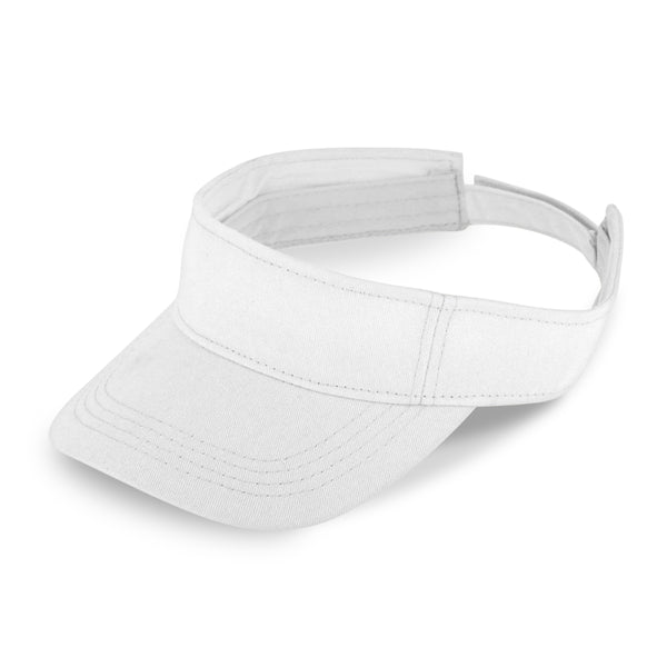 fiebig Juno Visor mit Klettverschuss | One Size Sommercap in vielen Farben aus 100% Baumwolle | Unisex Sommerkappe mit verstellbarem Innenband