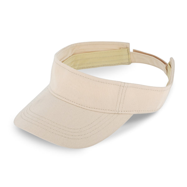fiebig Juno Visor mit Klettverschuss | One Size Sommercap in vielen Farben aus 100% Baumwolle | Unisex Sommerkappe mit verstellbarem Innenband