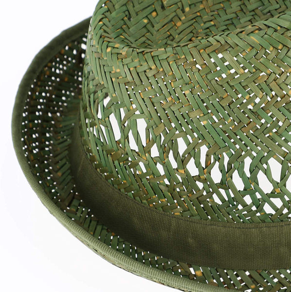 Gartenhut Strohtrilby mit Ripsband & Einfass | Made in Italy