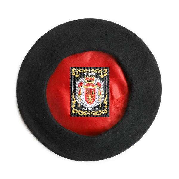 Barett aus 100% Schurwolle mit Innenfutter & Emblem | Made In Italy