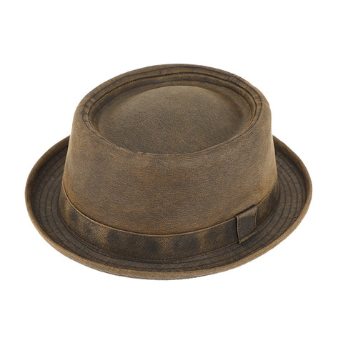 fiebig Pork Pie Stoffhut | Porkpie washed cotton in vintage optik
