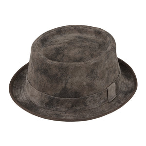 fiebig Pork Pie Lederhut | Porkpie Leder in vintage optik