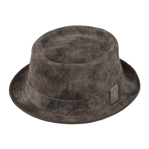 fiebig Pork Pie Lederhut | Porkpie Leder in vintage optik