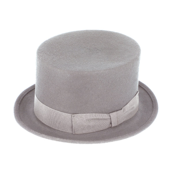 fiebig Zylinder mit Ripsband | Zylinderhut aus 100% Wolle für Damen und Herren | Klassischer Wollfilzhut Made in Italy