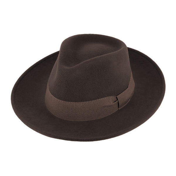 fiebig Fedora Wollfilzhut | Filzhut mit Ripsband waterproof & crushable