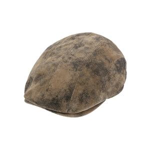 fiebig Kilian Flatcap Pigskin mit Baumwollfutter | Schirmmütze aus Leder für das ganze Jahr | Lederkappe mit Schirm