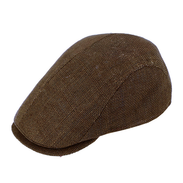 fiebig Flatcap Jute | Schirmmütze aus Naturfaser | Nachhaltige Bakerboy