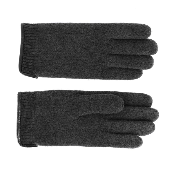 Handschuh aus gewalkter Schurwolle mit Ledersaum | Unisex in vielen Farben