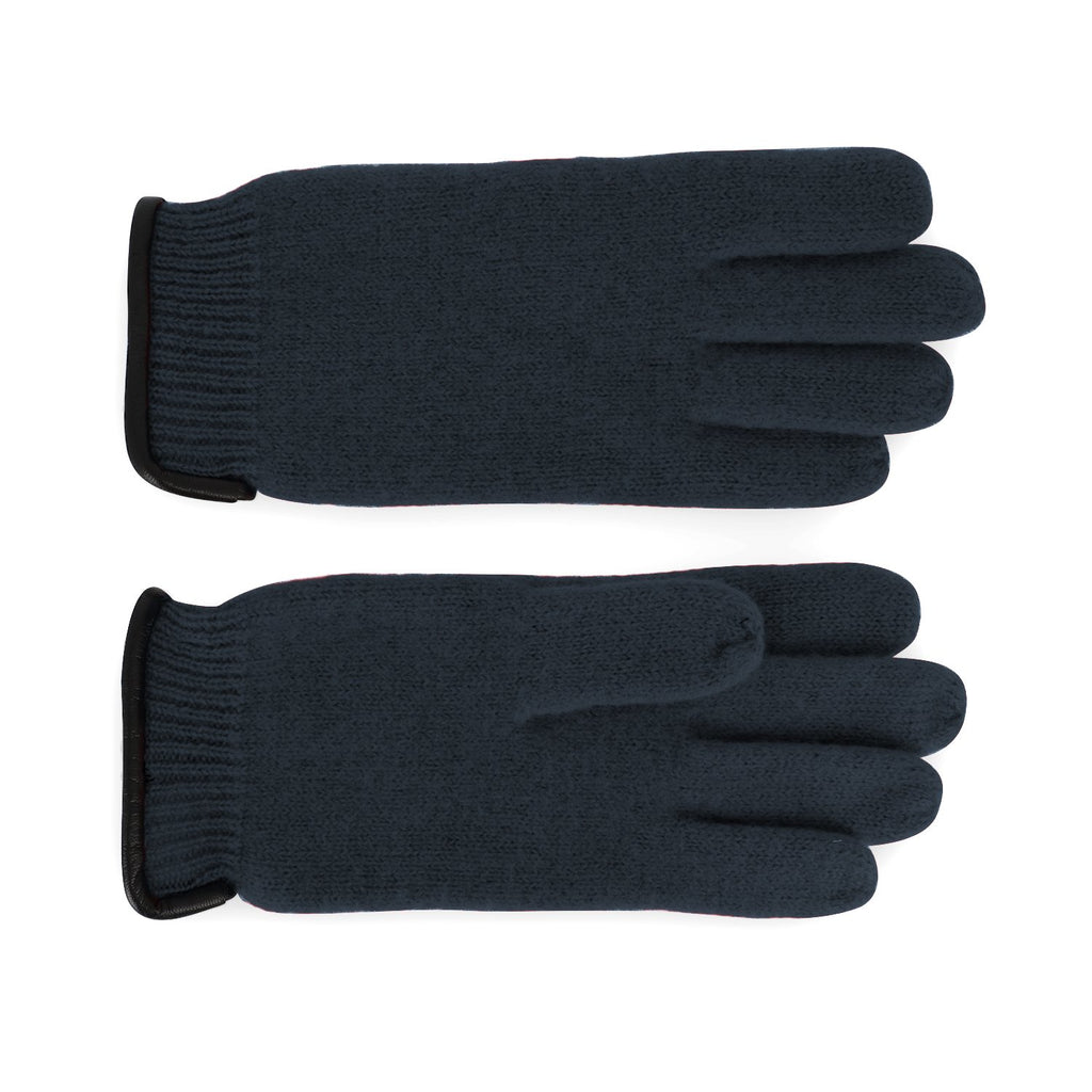 johnstons handschuhe Handschuh aus gewalkter Schurwolle mit Ledersaum