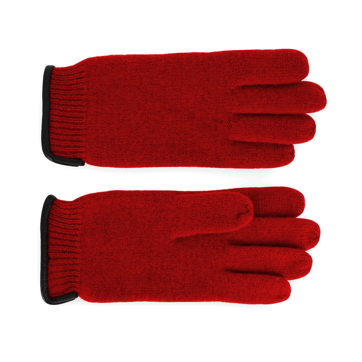 handschuhe aus gewalkter wolle Handschuh aus gewalkter Schurwolle mit Ledersaum