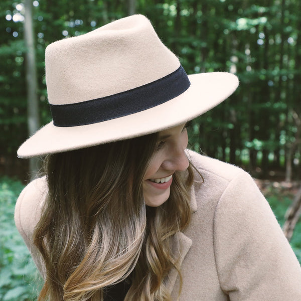 Purley Fedora Wollfilzhut mit Ripsband | Classic Hat Made in Italy