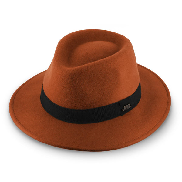 Purley Fedora Wollfilzhut mit Ripsband | Classic Hat Made in Italy