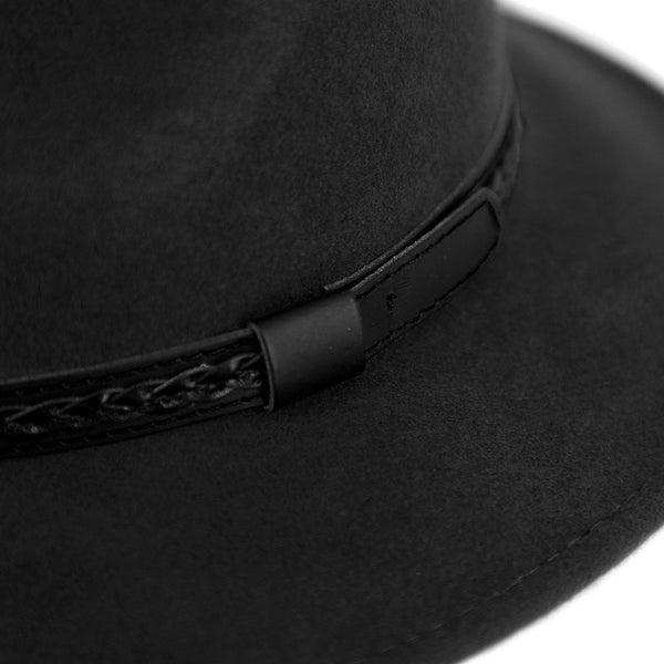 Edison Traveller mit Kunstlederband | Filzhut aus 100% Wolle Made in Italy