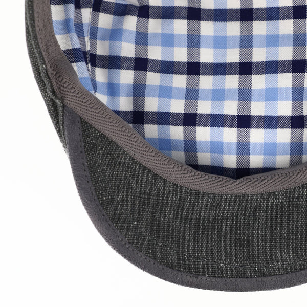 Brighton Flatcap aus Leinen | Schirmmütze mit Kontrastnähten Made in Italy