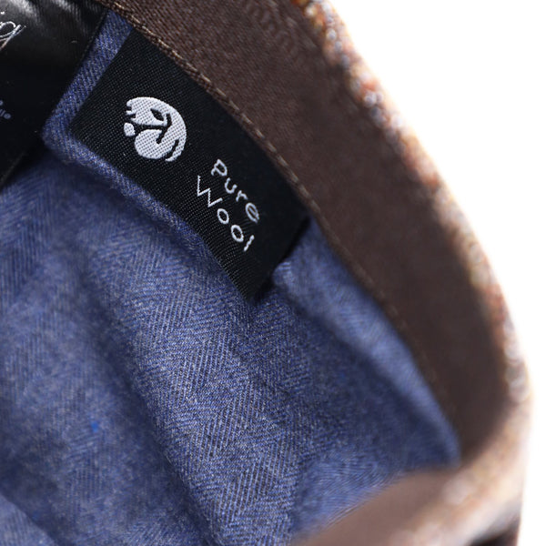 fiebig Glenn Flatcap aus 100% Schurwolle mit Patches | Schirmmütze Made in Italy