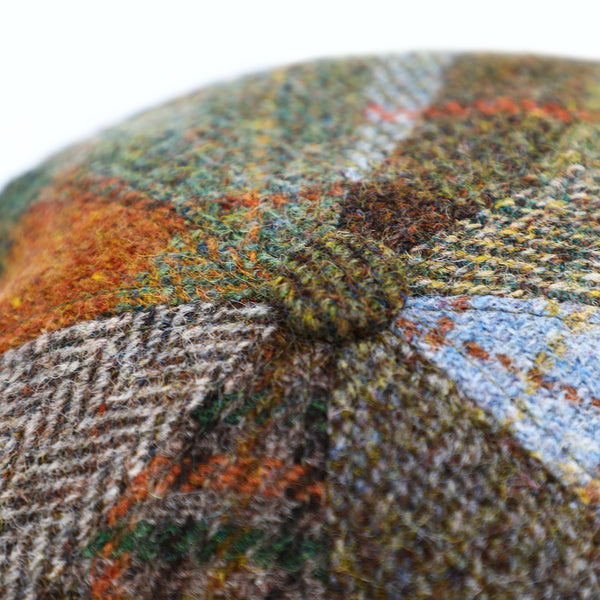 Rona 8-Panel-Cap Harris-Tweed Patchwork |  Bakerboy made in Italy