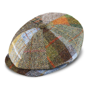 Rona 8-Panel-Cap Harris-Tweed Patchwork |  Bakerboy made in Italy