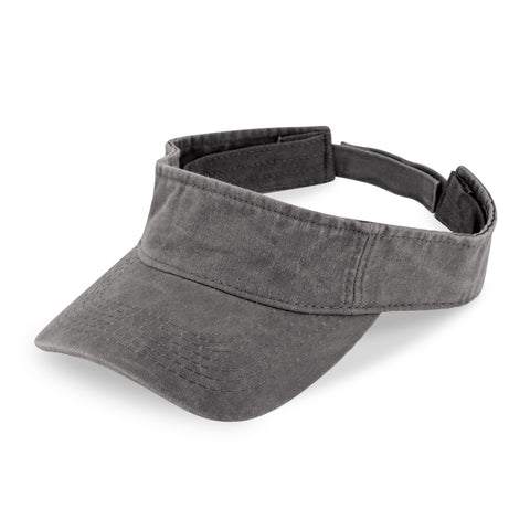 fiebig Juno Visor mit Klettverschuss | One Size Sommercap in vielen Farben aus 100% Baumwolle | Unisex Sommerkappe mit verstellbarem Innenband