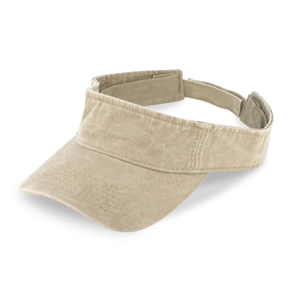 fiebig Juno Visor mit Klettverschuss | One Size Sommercap in vielen Farben aus 100% Baumwolle | Unisex Sommerkappe mit verstellbarem Innenband