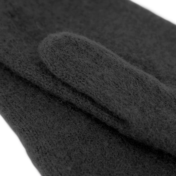 Fäustling aus gewalkter Schurwolle mit Ledersaum | Unisex Handschuh in vielen Farben