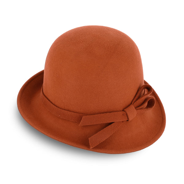 Glocke Wollfilzhut | Schlapphut mit Garnitur | Damenhut Made in Italy