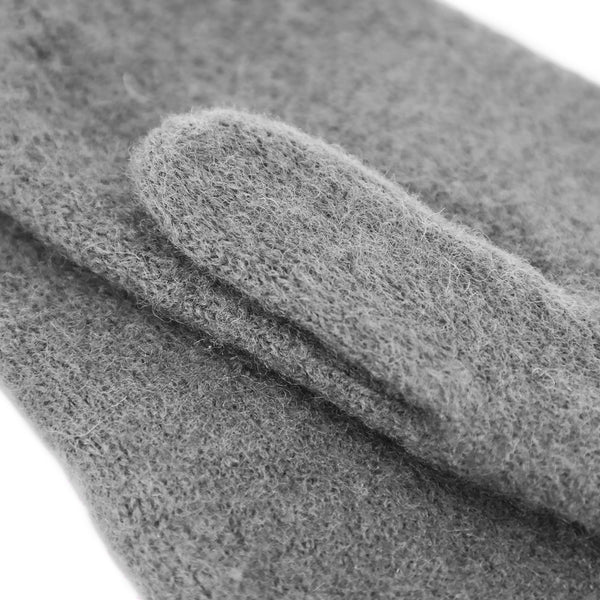 Fäustling aus gewalkter Schurwolle mit Ledersaum | Unisex Handschuh in vielen Farben
