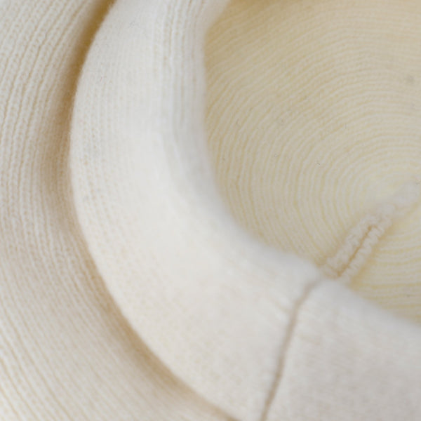 Strickbaske mit Umschlag | Barett Made in Italy