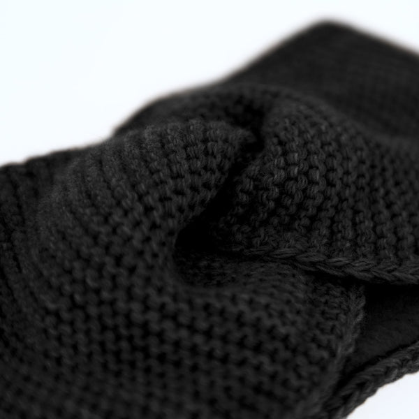 Stirnband aus Wollmaterial mit Fleecefutter | Headband Made in Europe