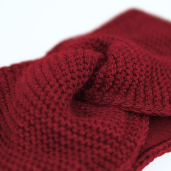 Stirnband aus Wollmaterial mit Fleecefutter | Headband Made in Europe