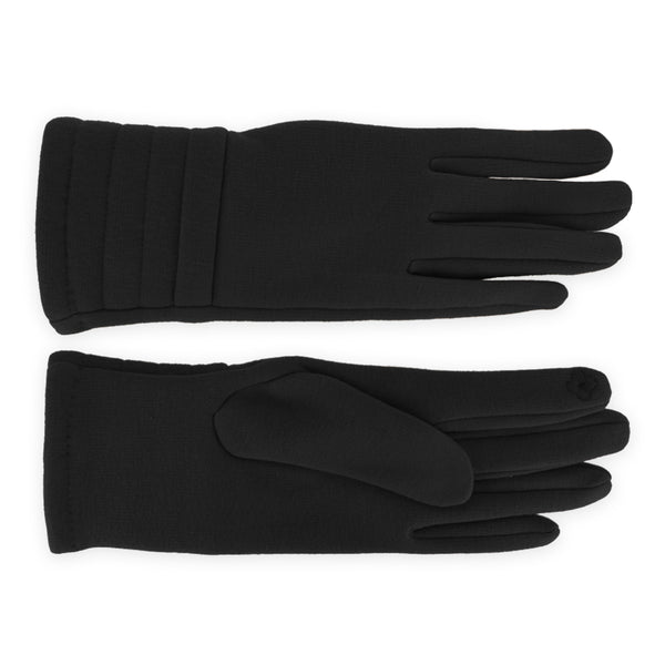 fiebig Handschuhe aus Jersey | Teddy Fleece Innenfutter & Touchfunktion | leichter & warmer Damen Thermo Handschuh