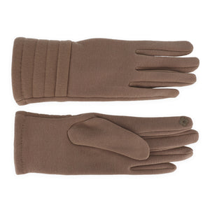 fiebig Handschuhe aus Jersey | Teddy Fleece Innenfutter & Touchfunktion | leichter & warmer Damen Thermo Handschuh
